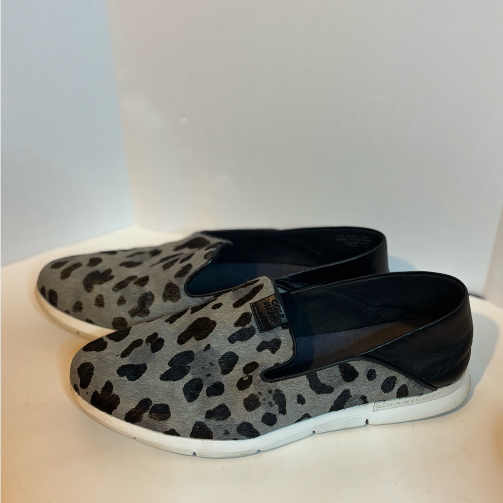 Cole Haan Leopard Print Flats with Black Accents